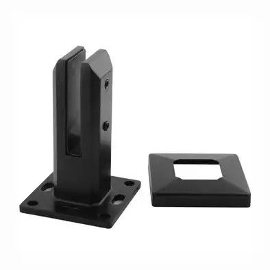 ভালো দাম Precision Investment Casting Matte Black Square Glass Spigot for Stainless Steel Balustrade Glass Railing অনলাইন