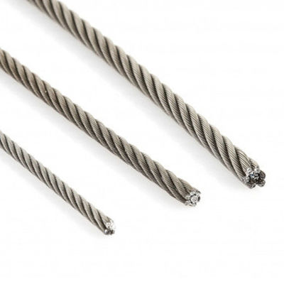 ভালো দাম ASTM 304 316 316L Stainless Steel 1X19 Strand Wire Rope 0.8mm 1mm 2mm 3mm for OEM অনলাইন
