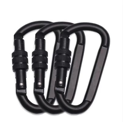 ভালো দাম Polished Finish D Hook Aluminum Carabiner for Hammock in Black OEM Accepted অনলাইন
