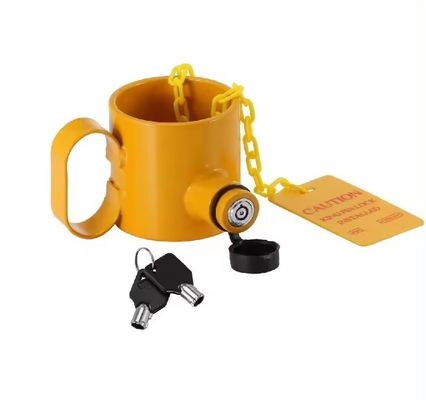 ভালো দাম Wheel King Pin Lock with Handles and Warning Tag The Perfect Addition to Your Trailer অনলাইন