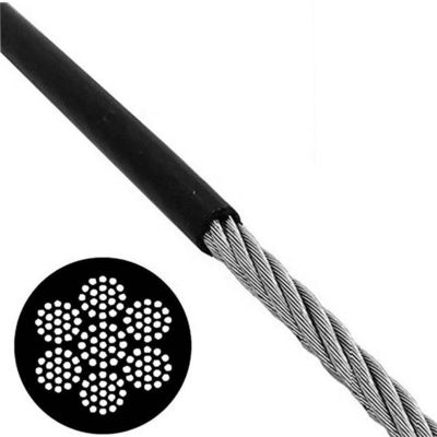 ভালো দাম 7x19 জিম ফিটনেস ইস্পাত তারের টিপিইউ প্রলিপ্ত নমনীয় ইস্পাত তারের দড়ি গ্রেড গ্যালভানাইজড ইস্পাত অনলাইন