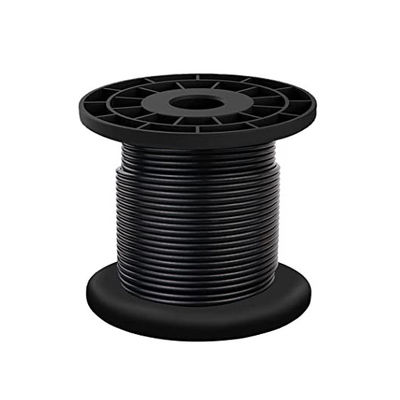 ভালো দাম এআইএসআই স্ট্যান্ডার্ড ৩০৪ স্টেইনলেস স্টিল তারের কেবল কালো ভিনাইল প্রলেপযুক্ত আউটডোর লাইট তারের দড়ি অনলাইন