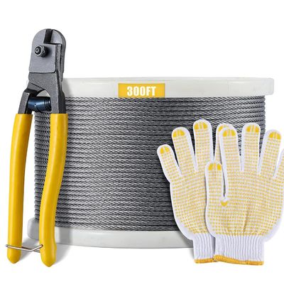 ভালো দাম 300FT ডেক রেলিং কেবল T316 7x7 স্টেইনলেস স্টিল তারের দড়ি বিশেষ কোল্ড হেডিং স্টিল অনলাইন