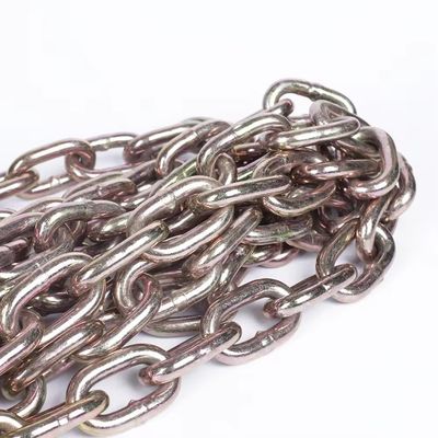 ভালো দাম স্ট্যান্ডার্ড গ্রেড ৭০ গ্যালভানাইজড পরিবহনযোগ্য ঢালাইকৃত ইস্পাত লিঙ্ক চেইন হার্ডওয়্যার ২ টন কার্যকরী লোড সীমা অনলাইন