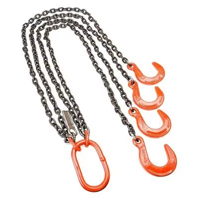 ভালো দাম Load Lifting Chain Sling 4 Legs Black Towing Tie Chains Rigging for Heavy Loads অনলাইন
