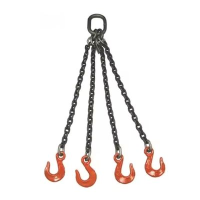 ভালো দাম 8T1.5M-4 Chains G80 Hook 4 Legs 10Mm Lashing Link Welded Chain Slings for Heavy Loads অনলাইন
