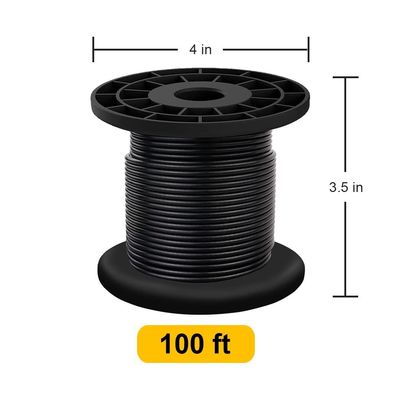 ভালো দাম স্ট্রিং লাইট পোশাকের তারের জন্য কালো ভিনাইল-লেपित 304 স্টেইনলেস স্টিল তারের কেবল অনলাইন