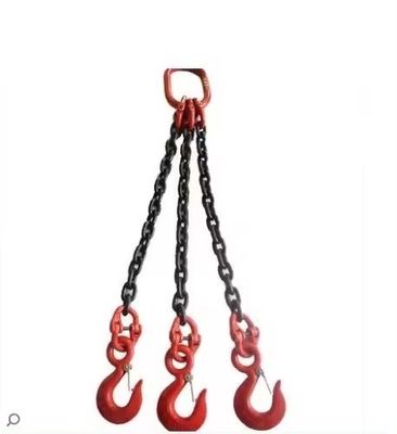ভালো দাম Versatile and Double Legs Lifting Chain Sling with Hooks 48kN Test Load Black Finish অনলাইন