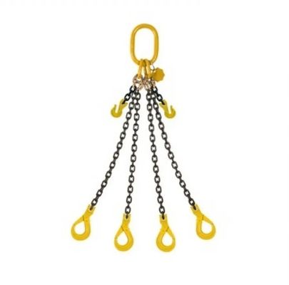 ভালো দাম 2t Working Loadlimit Black Finish G80 Double Leg Lifting Sling Chain for Construction অনলাইন