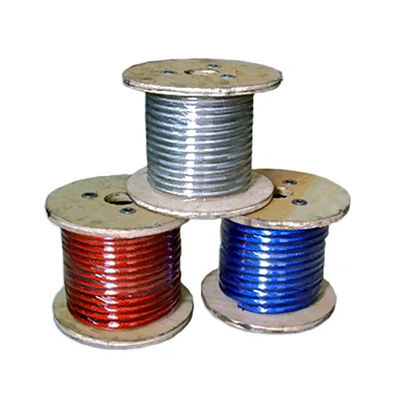 ভালো দাম 6X7 FC/IWS 1/32'' 3/64'' 1/16'' 3/32'' 1/8'' 5/32'' 3/16'' 1/4'' 5/16'' PVC/PP/PE/PA আবৃত ইস্পাত তারের দড়ি অনলাইন