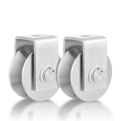 স্লাইডিং ডোরগুলির জন্য ভি-গ্রুভ কাস্টার স্লাইডিং ডোর রোলার ডাবল বিয়ারিং হুইল