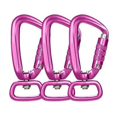 ভালো দাম Heavy Industry 4KN Black Auto Locking Aluminum Swivel Carabiner Snap Hook for Dog Leash অনলাইন