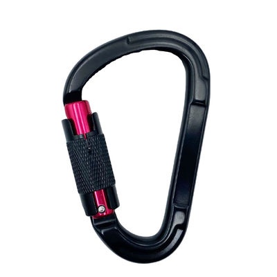 ভালো দাম Customized Aluminum D-shape Screw Snap Hook Carabiner for Climbing High Strength 25kn অনলাইন