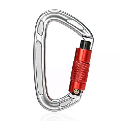 ভালো দাম Sale Aluminum Alloy Dog Carabiner Leash with Polished Silver D-Type Screwgate Design অনলাইন