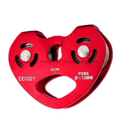Climbing Double Pulley Heart Shaped High Altitude Transport Cable Crossing Gear