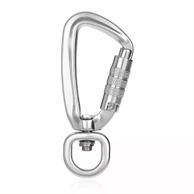 ভালো দাম 4KN Aviation Aluminum Self Swivel Rock Climbing Carabiner for Heavy Industry Snap Hook অনলাইন