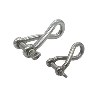 ভালো দাম Customized Stainless Steel 304 / 316 Twisted Shackle With Screw Pin Non-standard অনলাইন