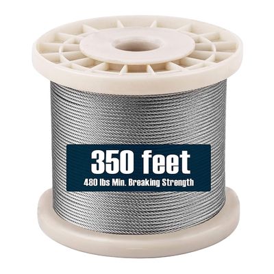 ভালো দাম গ্রেড গ্রেড 300 সিরিজ AISI 304/316 7*19 ব্যাস 10 মিমি উজ্জ্বল/কোটেড স্টেইনলেস স্টিল তারের দড়ি উত্তোলন করার জন্য অনলাইন