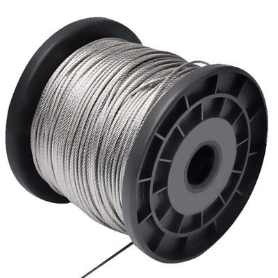 ভালো দাম বিমান তারের উত্পাদন জন্য 7x19 নির্মাণ স্টেইনলেস স্টিল তারের দড়ি অনলাইন