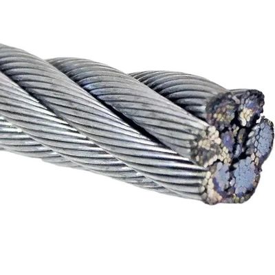 ভালো দাম 1'' 7/8'' Non-Alloy Galvanized Steel Core Wire Rope 6x26 IWRC/6*26 Compacted Swaged for Construction Projects অনলাইন
