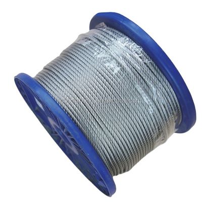 ভালো দাম 45 /60 /70 High Carbon Steel Galvanized Aircraft Wire Rope 1/8