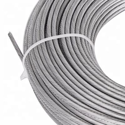 ভালো দাম ৬x১৯ ১৫৭০এমপিএ স্টেইনলেস স্টিল তারের দড়ি ৭মিমি পালিশ করা স্ট্যান্ডার্ড এআইএসআই প্যাকেজিং ১০০০ মিটার কাঠের স্পুলে অনলাইন