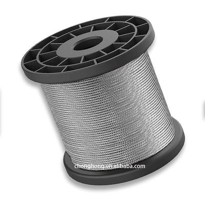 ভালো দাম কেবল রেলিং কিটের জন্য নির্মাণ 6x36 6x36 AiSi স্টেইনলেস স্টিল 1/8'' এয়ারক্রাফট তারের দড়ি স্ট্যান্ডার্ড AiSi মেরিন গ্রেড অনলাইন