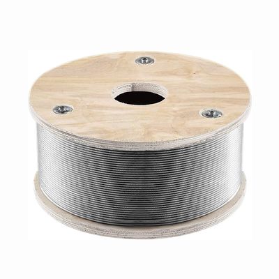 ভালো দাম কাস্টমাইজযোগ্য T316 স্টেইনলেস স্টিল তারের দড়ি ১/৮ ইঞ্চি ৫০০ ফুট ১x১৯ স্ট্র্যান্ড কোর ২১০০ পাউন্ড রেলিং ডেকিয়ের জন্য ব্রেকিং শক্তি অনলাইন