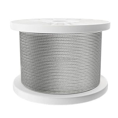 ভালো দাম 1000 মিটার / রিল দৈর্ঘ্য 6x37 এফসি ইনঅক্স তারের সাধারণ উদ্দেশ্য ইস্পাত তারের দড়ি GB এবং EN 12385-4 স্ট্যান্ডার্ড স্টেইনলেস স্টীল তারের দড়ি অনলাইন