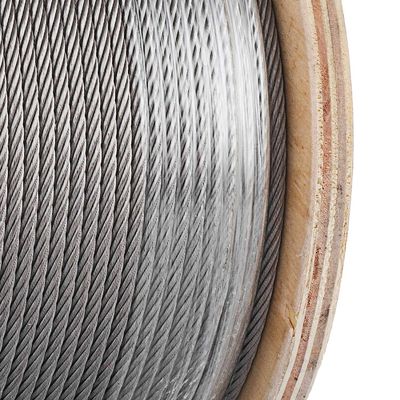 ভালো দাম 100m/328ft দৈর্ঘ্য 7x7 স্ট্যান্ড কোর নন-কোটেড গ্রেড কার্বন স্টিল 1/16 তারের দড়ি 304 স্টেইনলেস স্টিল তারের কেবল বিমান এর জন্য অনলাইন