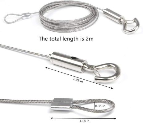 ভালো দাম নন-অ্যালয় ৫/৩২ ৭x১৯ গ্যালভানাইজড এয়ারক্রাফট তারের দড়ি ক্যাবল, উত্তোলন করার জন্য ৫০০ ফুটের রিল অনলাইন