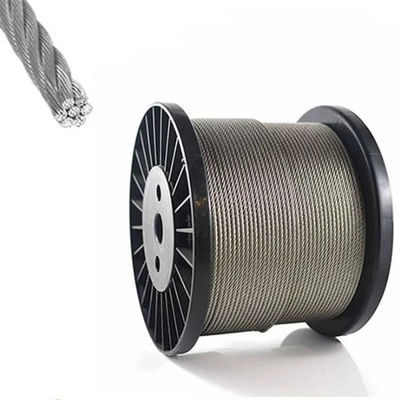 ভালো দাম 1000 ফুট লম্বা উচ্চ শক্তি সম্পন্ন 304 316 স্টেইনলেস স্টিলের তারের দড়ি, ইস্পাত ক্যাবল গ্রেড কার্বন ইস্পাত অনলাইন