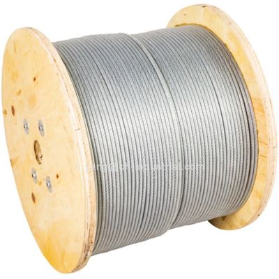 ভালো দাম গ্যালভানাইজড স্টিলের তারের দড়ি 3.97mm MIL-DTL-83420 7x19 5/32