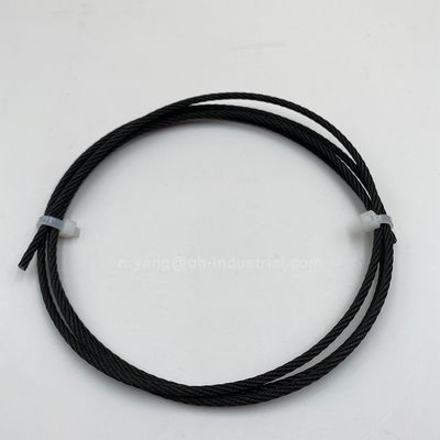 ভালো দাম ঠান্ডা শিরোনাম ইস্পাত কালো পাউডার লেপা বিমানের তারের 7x7 1x19 SS316 ইস্পাত তারের দড়ি কালো অক্সাইড স্টেইনলেস স্টীল তারের দড়ি অনলাইন