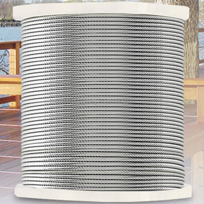 ভালো দাম ক্ষয় প্রতিরোধী T316 3 16 এয়ারক্রাফ্ট ক্যাবল 1000FT এস এস 1x19 7x7 7x19 বৃষ্টিরোধী অনলাইন