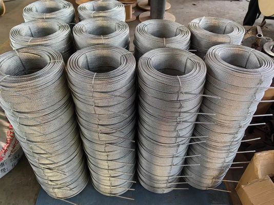 ভালো দাম Bright Compacted Steel Wire Rope 4Vx39S 5FC 4 Strand Flat No Rotating Ungalvanized Steel Wire অনলাইন