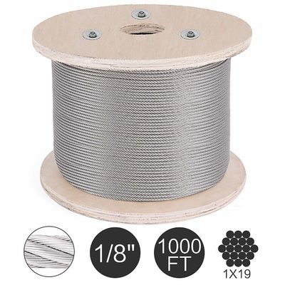 ভালো দাম T316 Stainless Steel Rope 1000fts 3/16