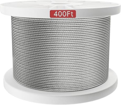 ভালো দাম 500FT Aircraft Steel Wire Rope SS Cable 7x7 For Deck Railing Kits Hardware 1/8