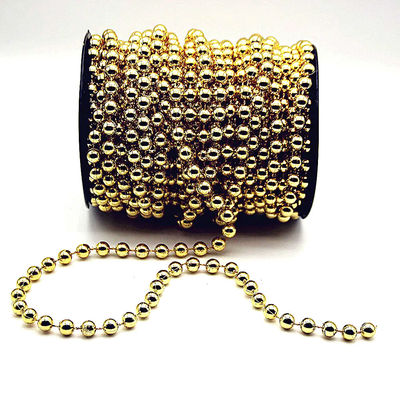 ভালো দাম 2.4 মিমি কাস্টমাইজড রঙের প্লাস্টিকের বল চেইন DIY বিয়ের জন্য পোলিশ ফিনিস অনলাইন