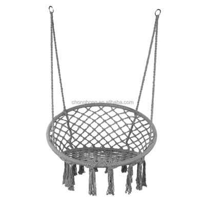 ভালো দাম Hand Woven Macrame Cotton Rope Swing Chair Boho Hammock Hanging Chair Camping Hammock অনলাইন