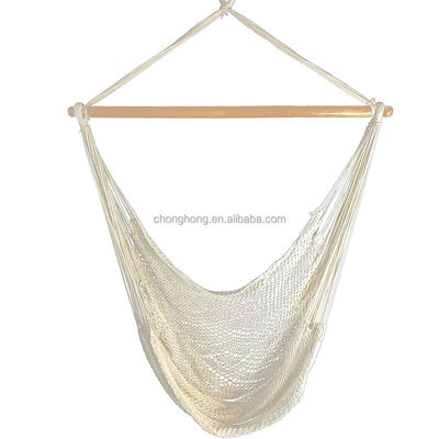 ভালো দাম Outdoor Indoor White Rope Hammock Chair with Stand অনলাইন