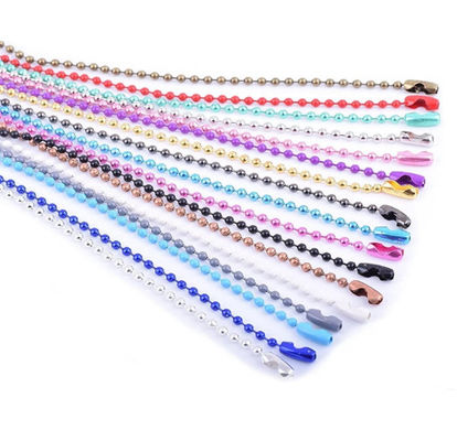 ভালো দাম কাস্টমাইজড রঙিন প্রলেপিত ইস্পাত Keychain, Bead Ball Dogtag Chain অনলাইন