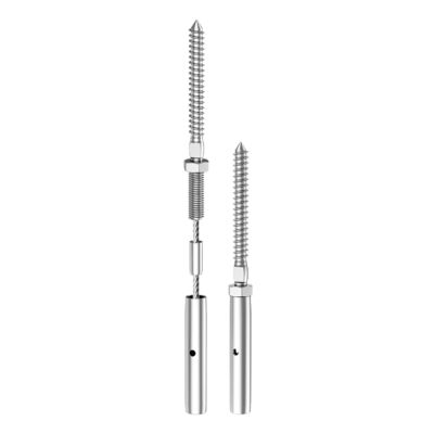 ভালো দাম T316 Stainless Steel Cable Railing Hardware with Waterproof Rust-proof Swage Lag Screws Suitable for 3/16-inch Cables অনলাইন