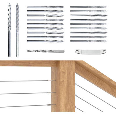 ভালো দাম T316 স্টেইনলেস স্টিল বাম ও ডান সুইজ ল্যাগ স্ক্রু ৩/১৬-ইঞ্চি কেবল রেলিং হার্ডওয়্যারের জন্য অনলাইন