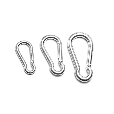 ভালো দাম কারখানা সরাসরি পাইকারি Carabiner হুক হার্ডওয়্যার 304 316 স্প্রিংস স্টেইনলেস স্টীল ক্লাইম্বিং বোতাম স্ন্যাপ হুক অনলাইন